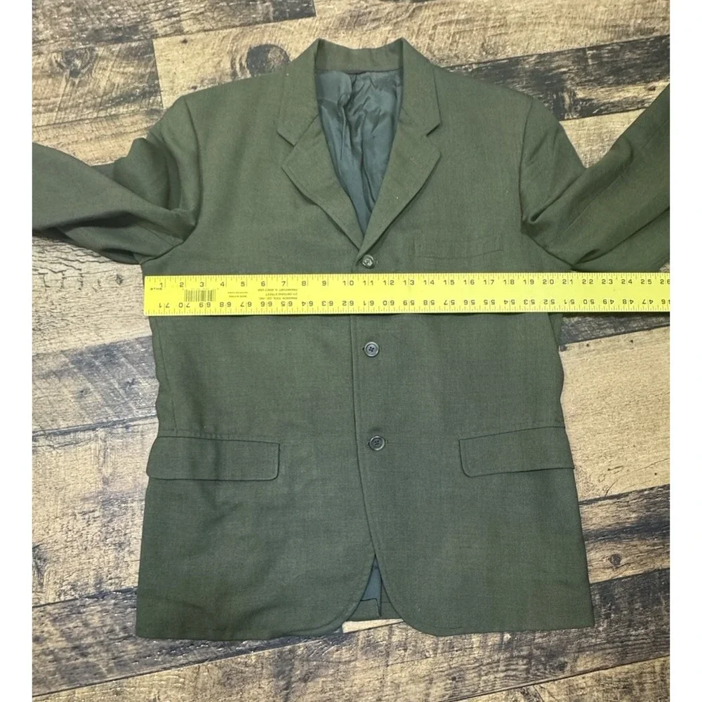Vintage Tweed‎ Sport Coat LlMens Green Wool Herringbone Luke Winslow King Folk